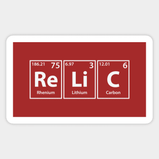 Relic (Re-Li-C) Periodic Elements Spelling Sticker